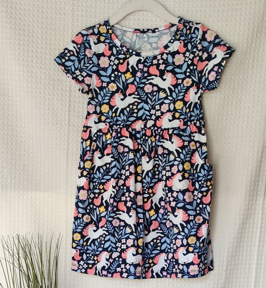 Wonder Nation Little Girls Unicorn  Casual Dress Size 3T💰
